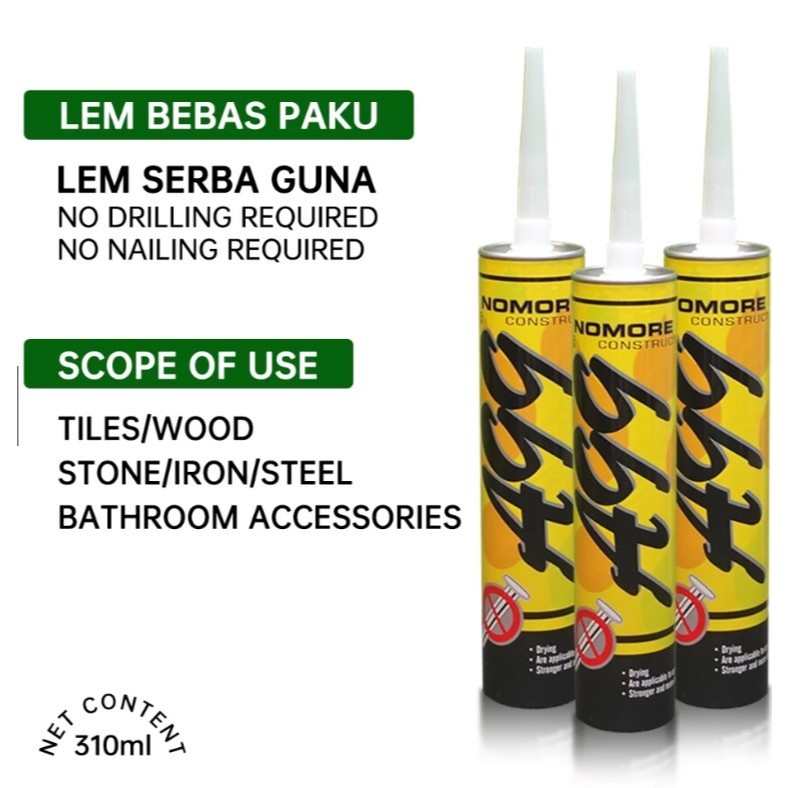 Lem baut Lem super Lem paku Lem tembok Lem pengganti paku Lem bebas paku Lem bebas paku