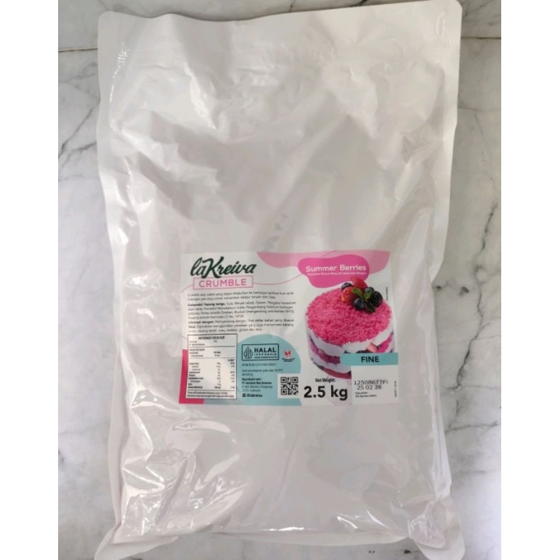 

LAKREIVA CRUMB TOPPING BUBUK CRUMBLE BERRIES TEKSTUR FINE 1Kg