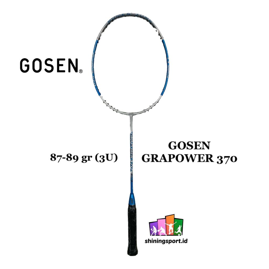Raket Badminton Gosen Grapower 370 (+ Free Kaos & Towel Grip 2 pcs)
