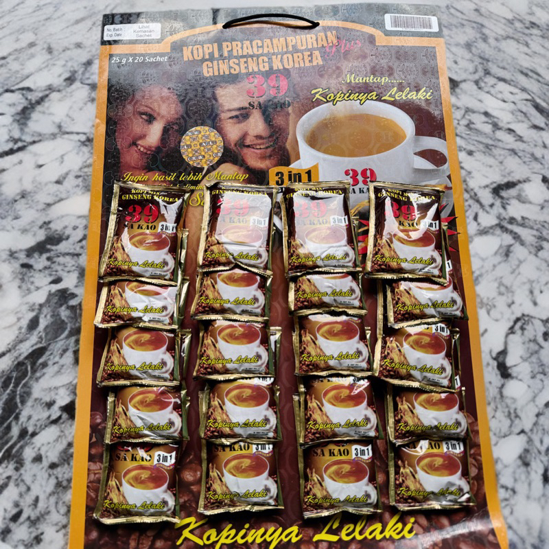 kopi gingseng korea 39 isi 20sachet