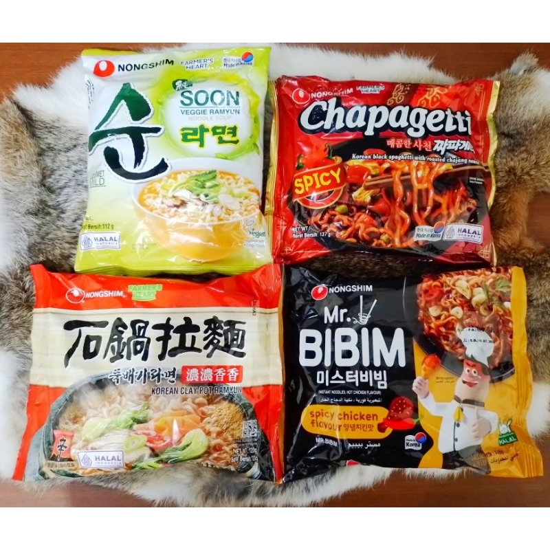 

NONGSHIM ALL VARIAN NONGSHIM VEGIE MR BIBIM CHAPAGETTI NONGSHIM SOON VEGIE NONGSHIM CLAYPOT CHICKEN RAMEN INSTAN KOREAN NOODLE