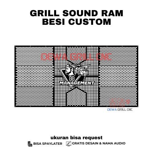 [TEBAL BAHAN 1,6MM] Tutup Ram Speaker Model Midle Box Planar