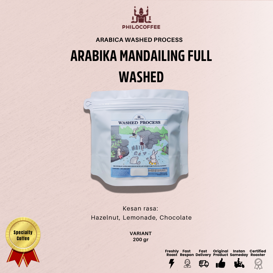 

Biji Kopi Arabika Mandailing Full Washed 200gr | Arabica Coffee - 200gr, Biji Kopi