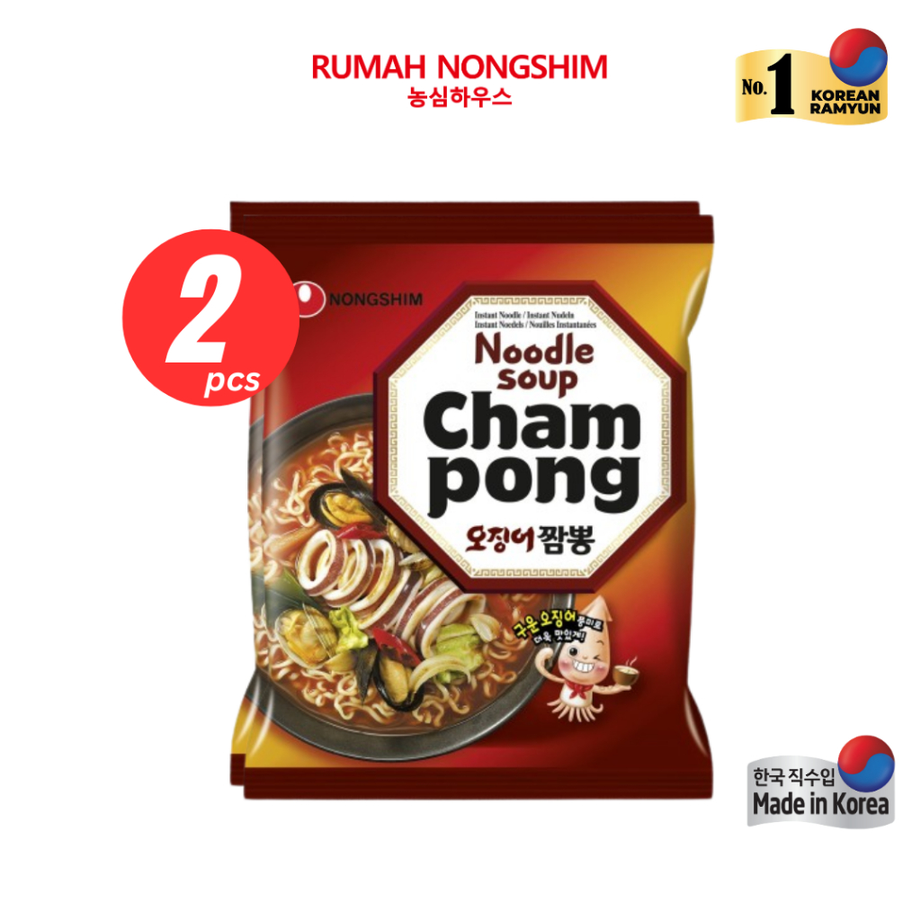 

Bundling DUA - Nongshim Champong Noodle Soup [124 gram x 2 pcs]