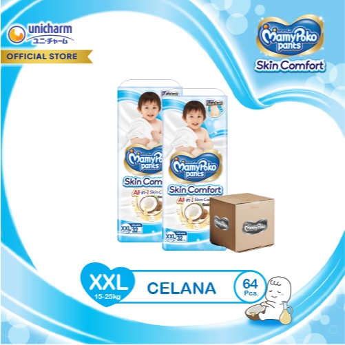 MamyPoko Pants Skin Comfort - XXL 32 - 2 Packs