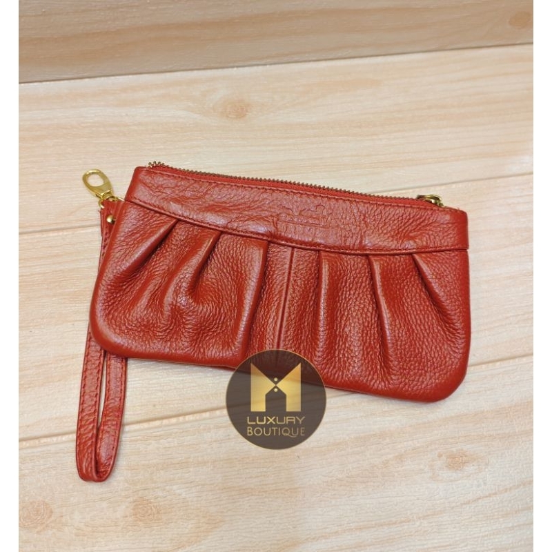 Dompet wanita panjang asli kulit elegan import