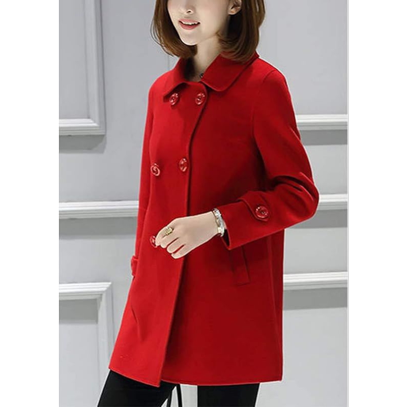 coat mewah wool merah cantik ld 90