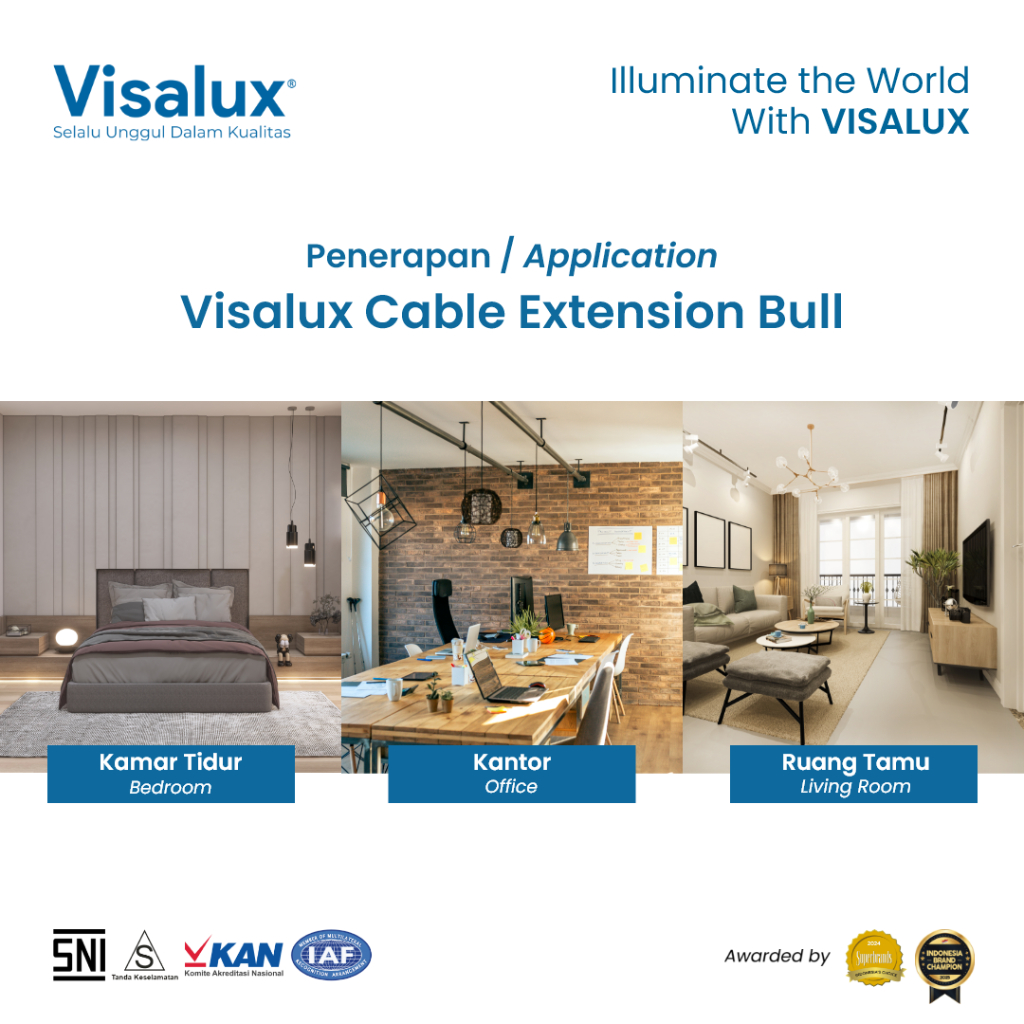 BEST DEALS PROMO TERBARU VISALUX KABEL EXTENSION BULL - 3L (STOP KONTAK COLOKAN 3 LUBANG)