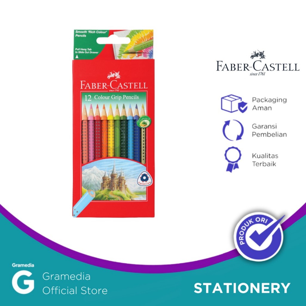 

Faber-Castell - Pensil Warna Grip 12 Warna