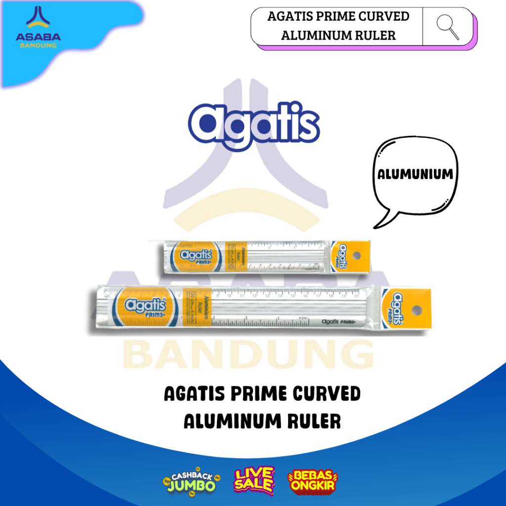

Asaba Bandung - AGATIS PRIME ALUMINIUM RULER 15CM/20CM SILVER