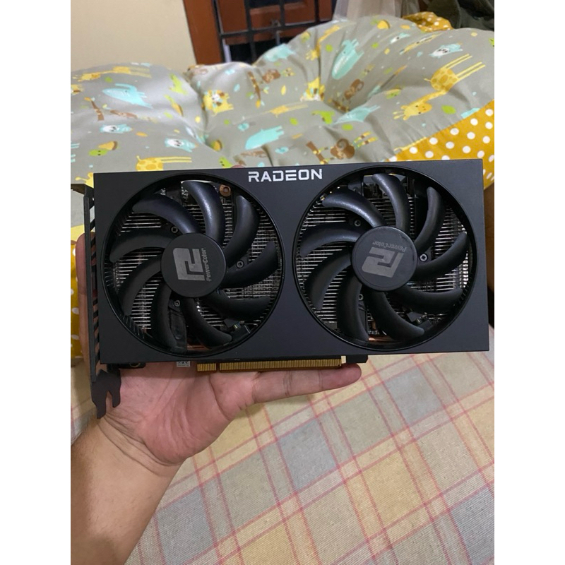 Vga GPU Powercolor amd RX 6600 XT Fullset Mulus Ex Mining