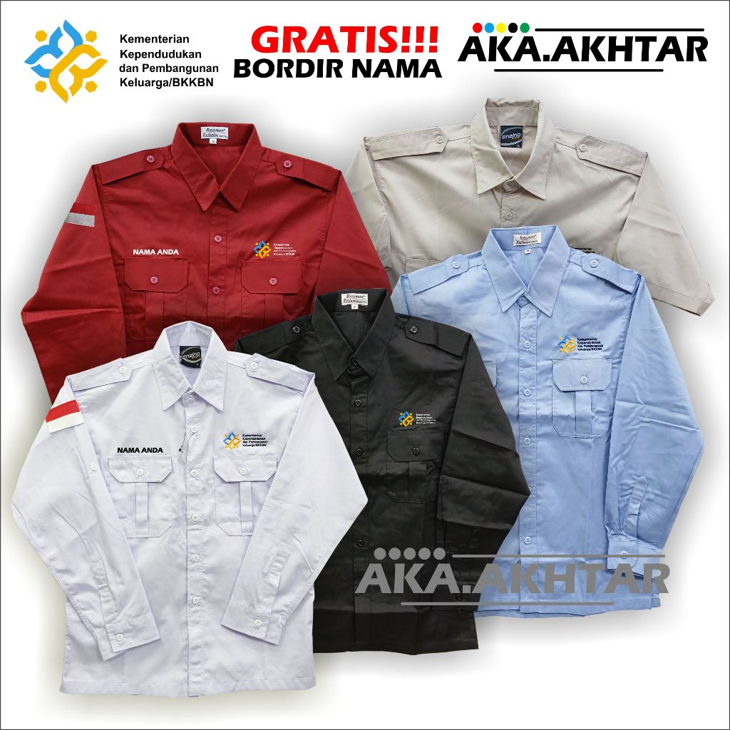 KEMENDUKBANGGA/BKKBN - KEMEJA BKKBN TERBARU - KEMEJA KEMENDUKBANGGA BKKBN - SERAGAM BKKBN - SERAGAM 