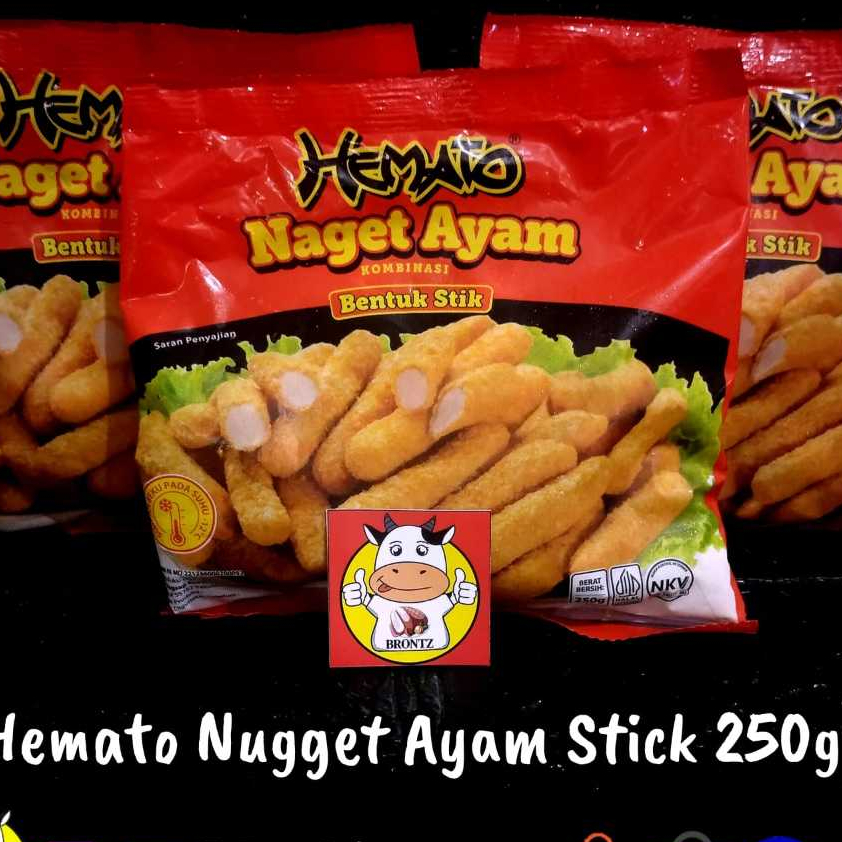 

HEMATO NUGGET AYAM STIKIE 250GR - FROZEN FOOD - BRONTZ JOGJA