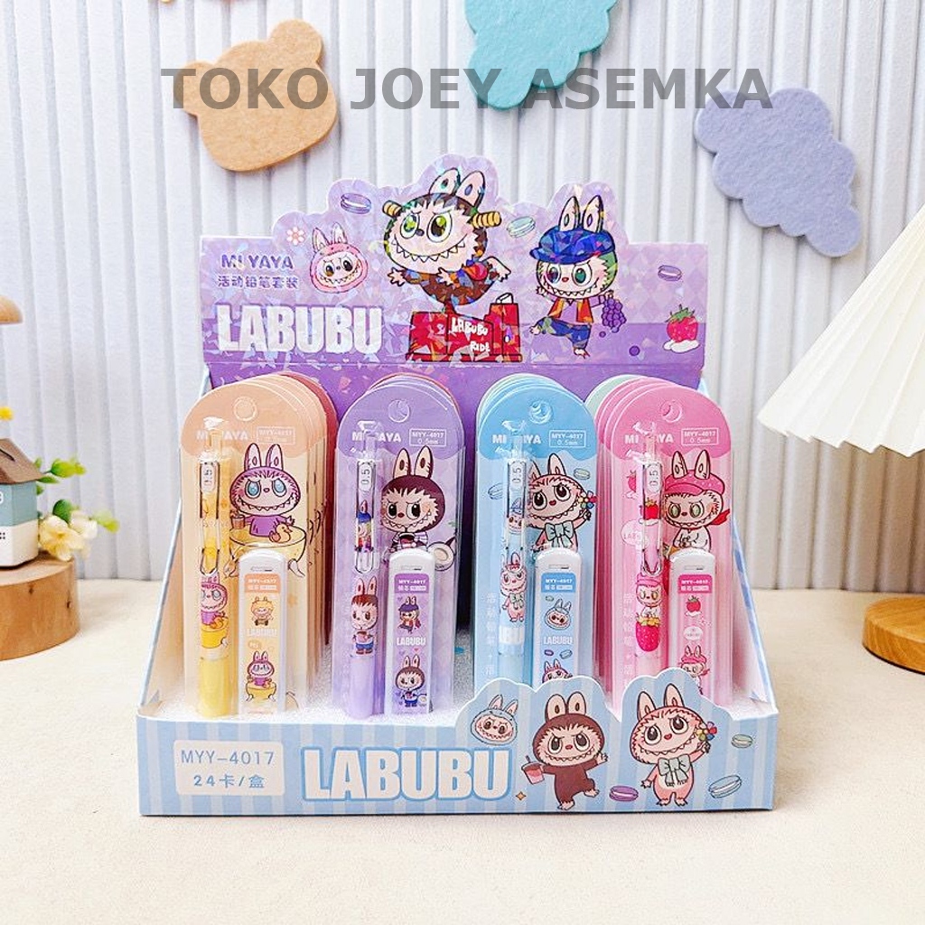 

SET PENSIL MEKANIK + ISI PENSIL CETEK 0.5 MM LABUBU PENCIL REFILL POP MART ALAT TULIS MECHANICAL