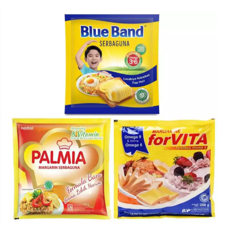 

MARGARIN 200 GRAM / BLUE BAND / PALMIA / FORVITA