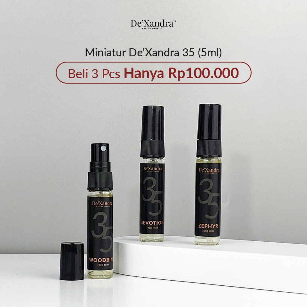 De'Xandra 35 Parfum Pria Travel Size Tester 5ml Perfume Tahan Lama Eau De Parfume EDP
