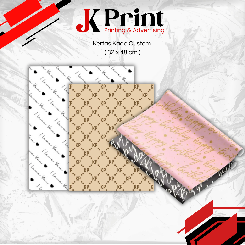 

JELAJAH KARYA-Custom Kertas Kado Wrapping Paper Teks Kata Ucapan Suka-suka
