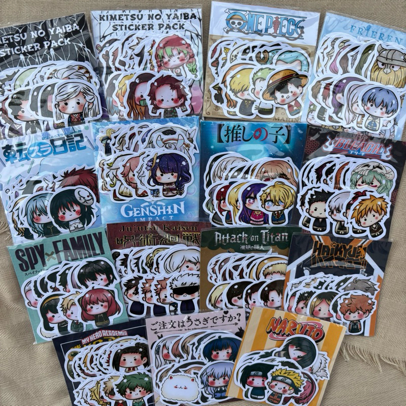 

khalishop - anime sticker chibi, deco sticker pack, sticker deco pack, anime merch, deco stickers, sticker murah, sticker lucu, sticker aesthetic, one piece, attack on titan, spy x family, naruto, tensura, bleach, genshin impact, jujutsu kaisen, kimetsu