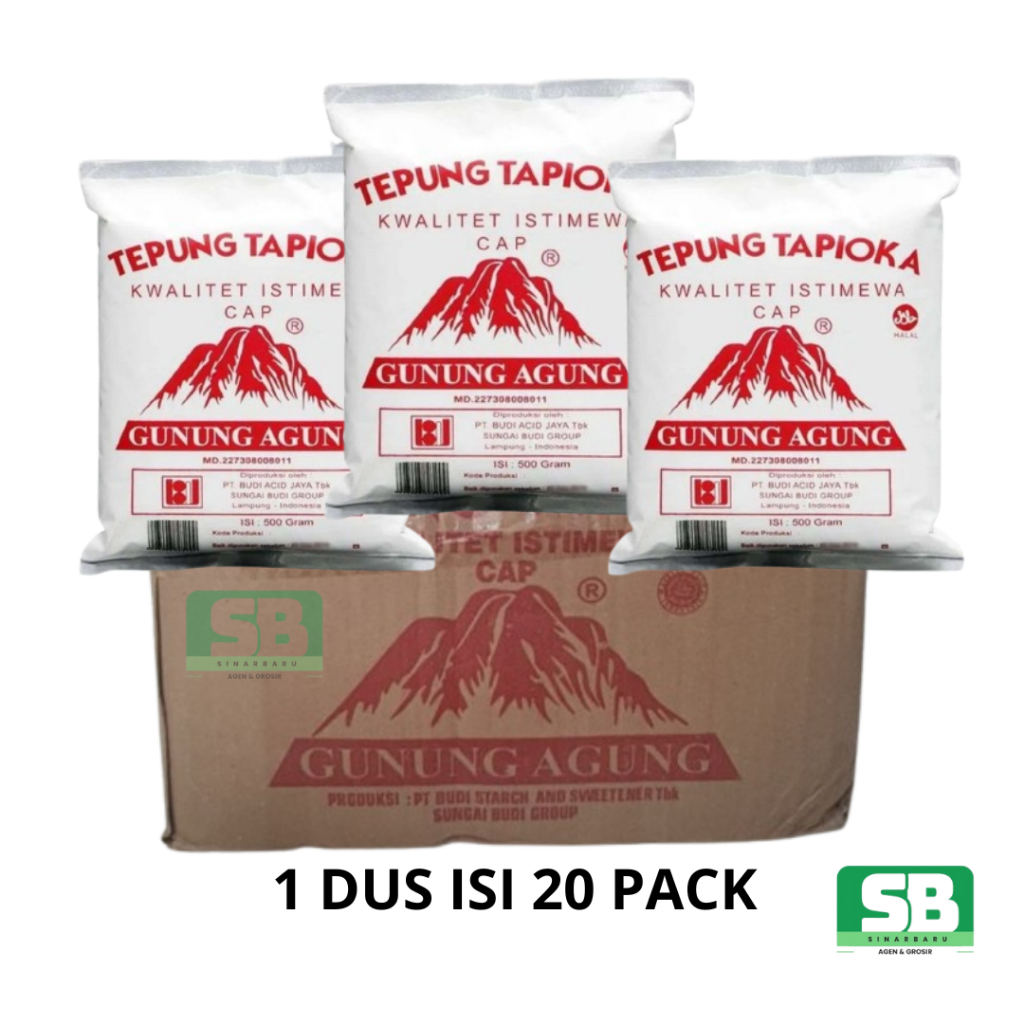 Tepung Tapioka Sagu Gunung Per 1 Dus Karton Rose Brand 500 gram