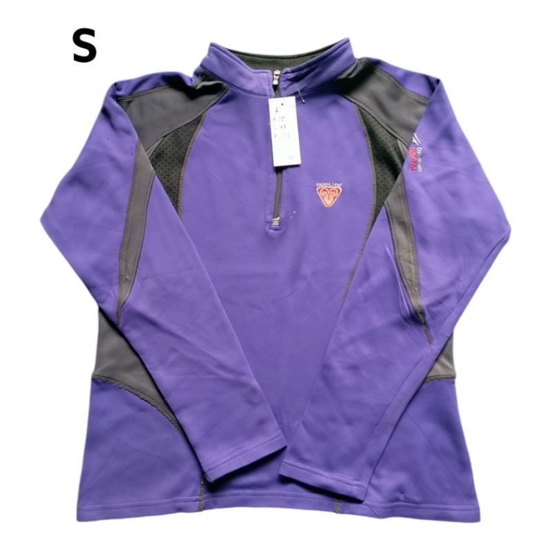 Goral size S baselayer outdoor second inner pollar tebal kaos gunung bekas baju half zip sweater