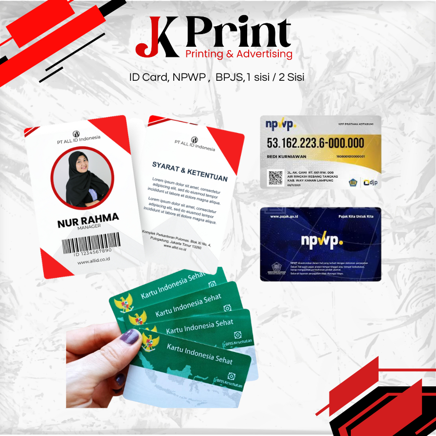 

JELAJAH KARYA - Cetak Kartu Id card Custom 1 muka / Print Idcard 2 Sisi