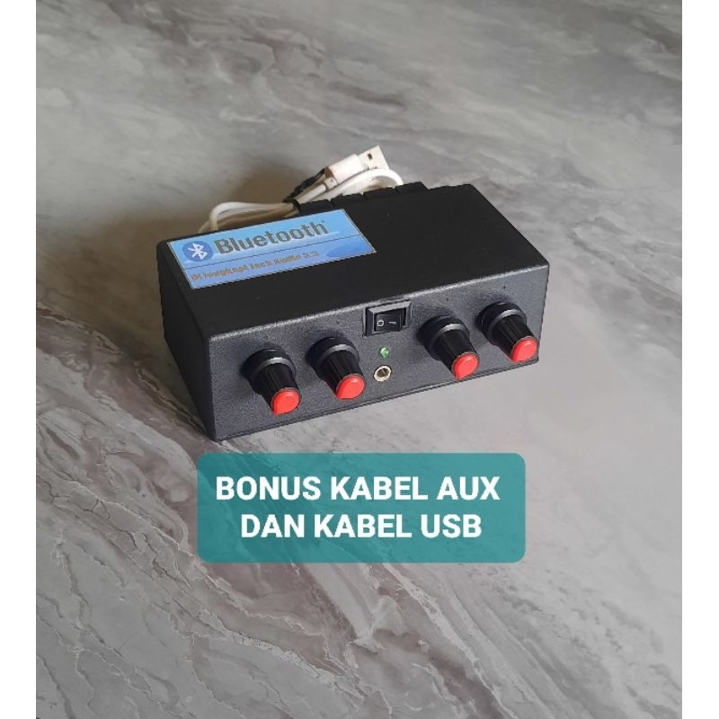 Ampli Mini Amplifier Mini 5V BLUETOOTH 4 CHANEL (Bonus Kabel AUX)
