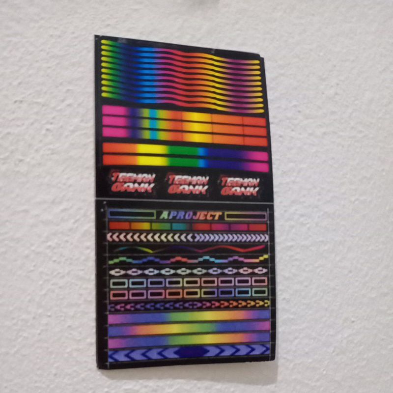 sticker lampu strobo bus miniatur
