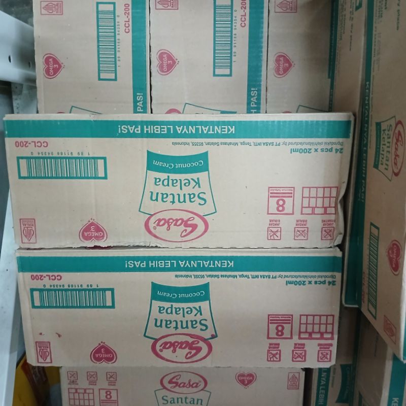 

Sasa Santan Kelapa Kentalnya Lebih Pas 1Dus (Isi 24 PCS x @200ml)