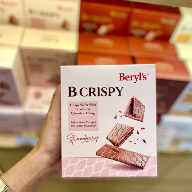 

beryl's crispy wafer 80 gram READY STOCK /crispy wafer with tiramisu, crispy wafer with strawberry, crispy wafer with gianduja