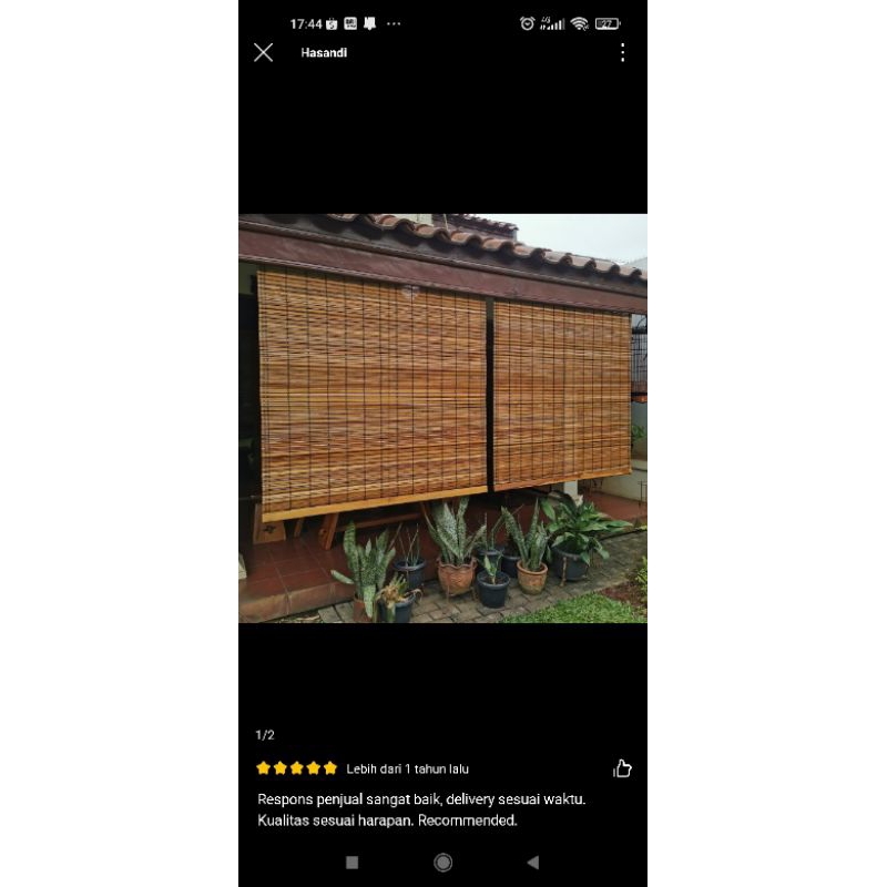 kerai kayu jati uk. 150 x 215cm = 2 lembar