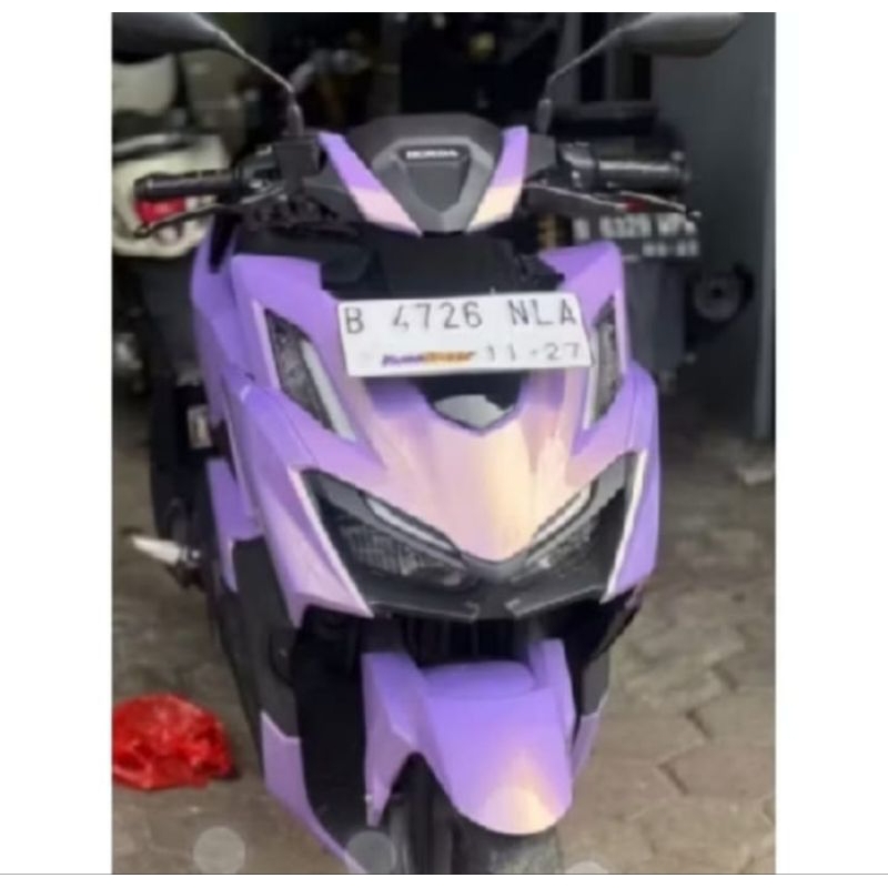 Cat Motor Ungu Pastel Efeck Gold Metalik PU