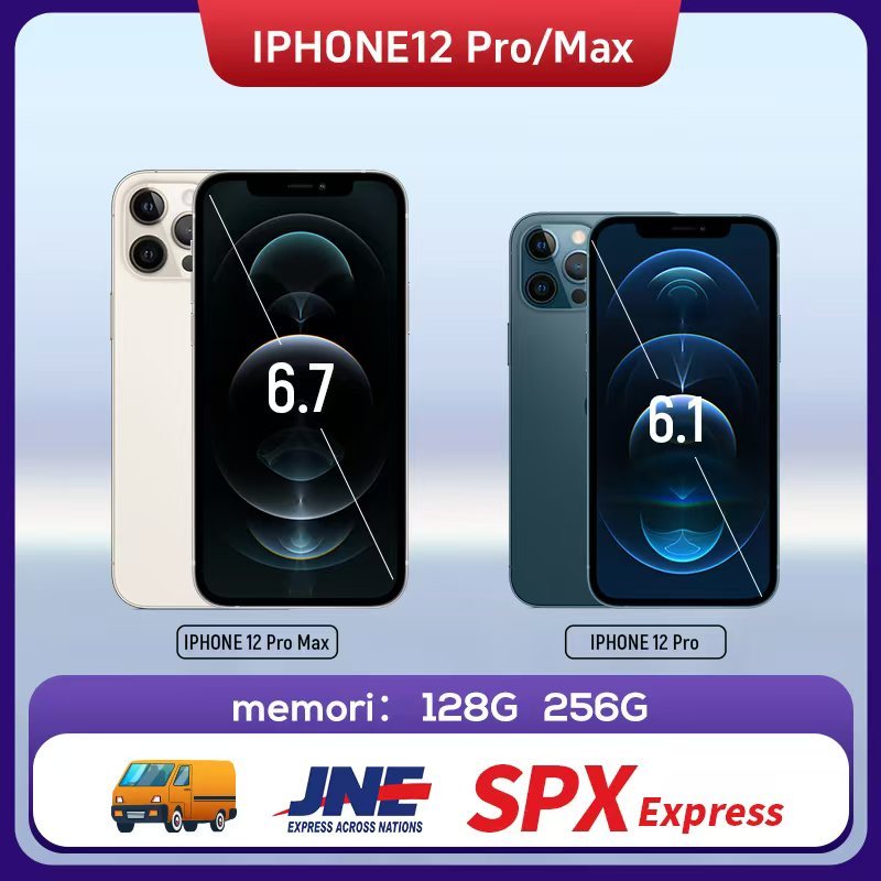 iPHONE12pro128GB 256GB Second BEKAS ORIGINAL 100% MULUS NORMAL FULLSET Kondisi Perfect Apple12Promax