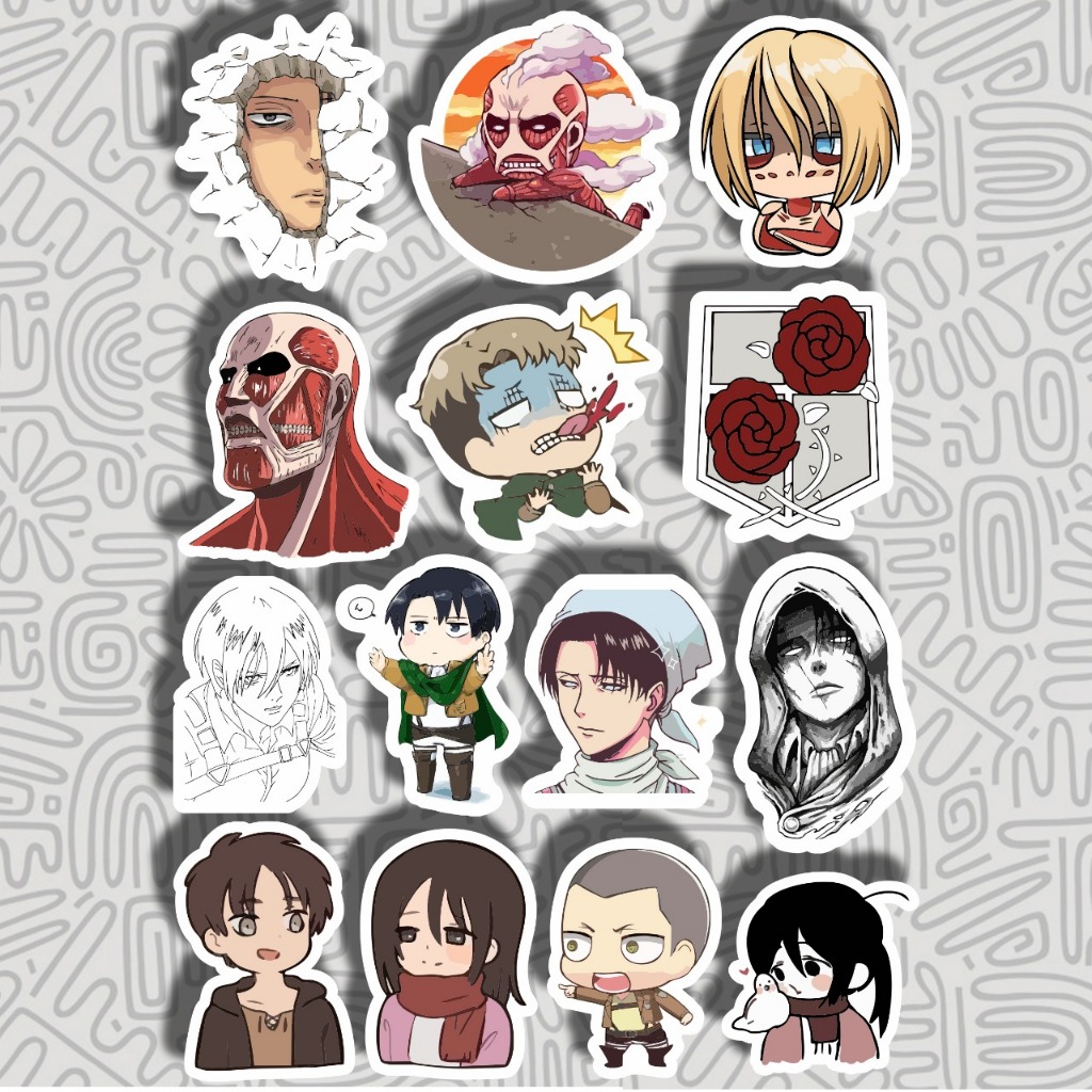 

Sticker AOT || stiker anime attack on titan levi