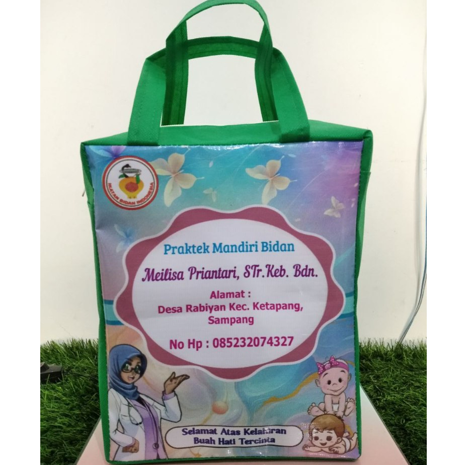 

[20x13x25] tas bidan/ tas partus/ tas kia/ tas souvenir bidan/ tas souvenir/ goodibag/ tas resleting