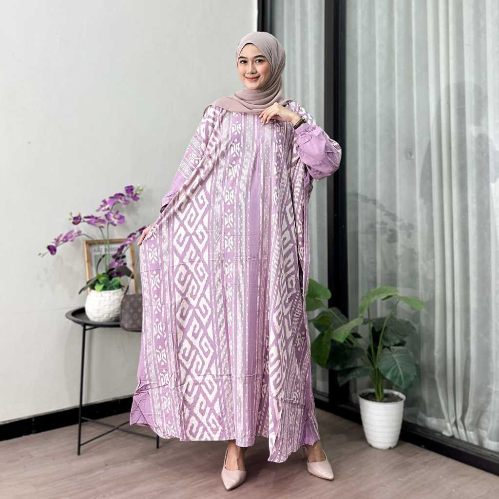 KAFTAN PAMELLA Azura Abaya Shimmer Silk - Dress Shimmer Wanita - Gamis Kaftan Lebaran - Gamis Pesta 