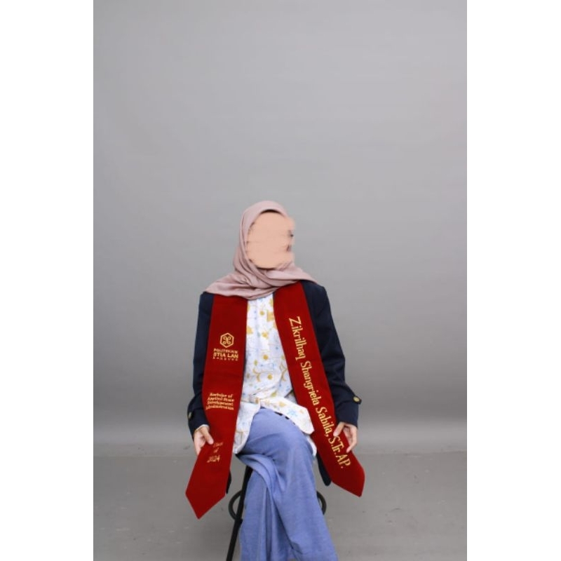 (selempang wisuda kalung) bahan bludru pilihan tebal lembut dan tidak kaku
