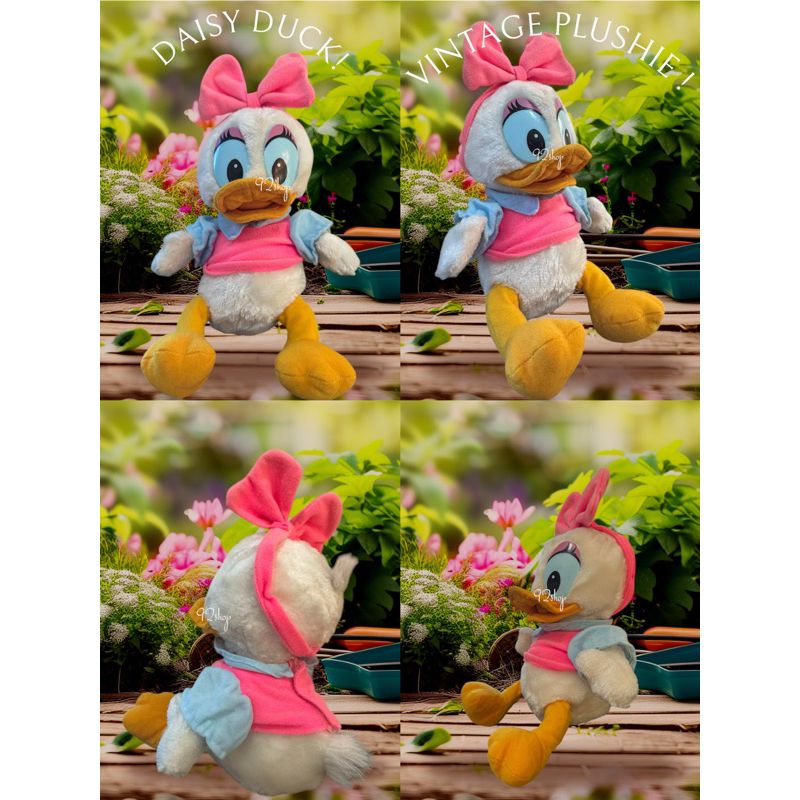 Boneka daisy duck vintage mata keras kostum bisa dilepas | boneka bebek daisy from Donald duck vinta