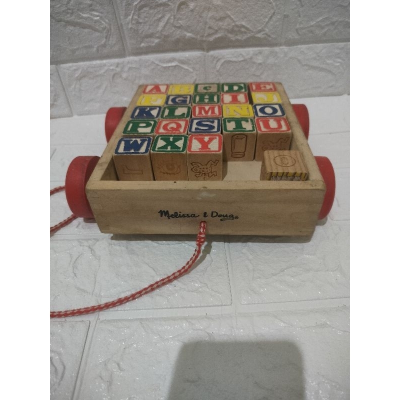 Melissa & Doug ABC Block Cart Preloved