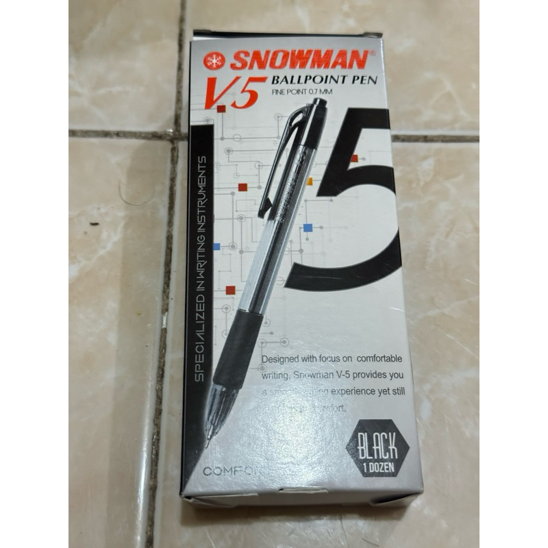 

Pulpen Snowman V5 Ball poin 0,7MM harga 1 pack isi 12 pcs