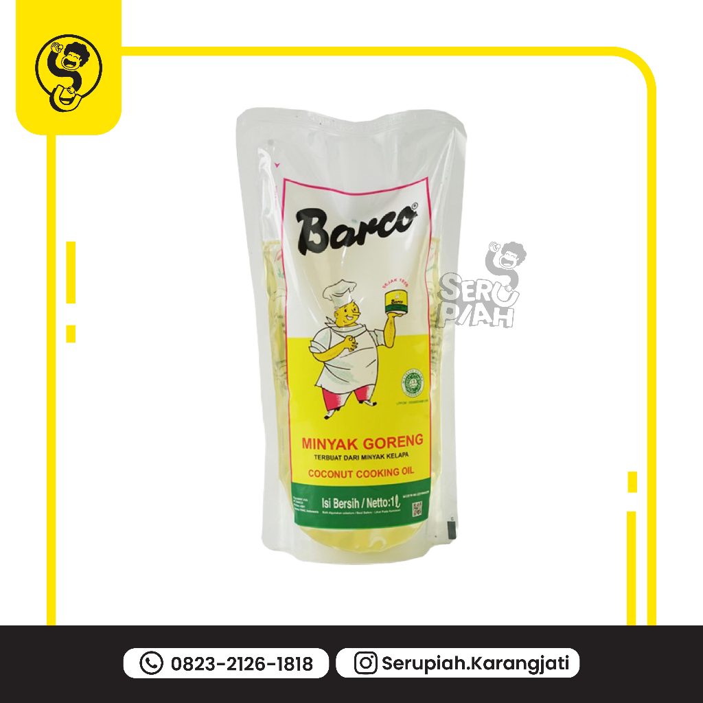 

Minyak Goreng Delfico / Minyak Kelapa / Barco 1 Liter (Repack)