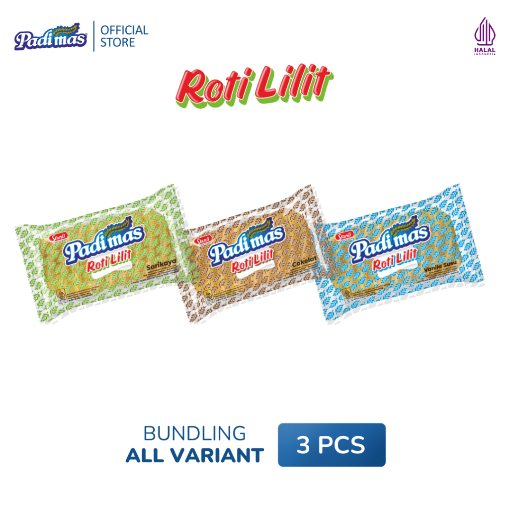 

Roti Lilit Padimas 3 Pcs (Coklat, Pandan, Vanilla Susu)