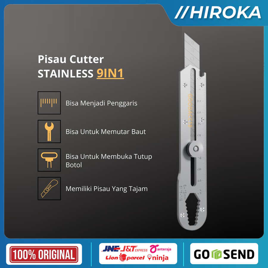 

E 9in1 Cutter Multifungsi Stainless Kater Tajam Besar Tebal