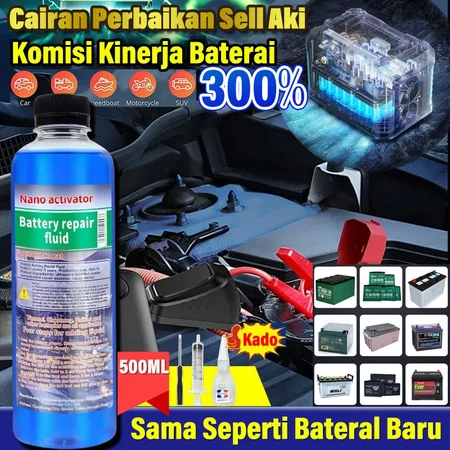 500ml Cairan perbaikan aki jual cairan elektrolit aki kering cairan perbaikan baterai air aki cairan