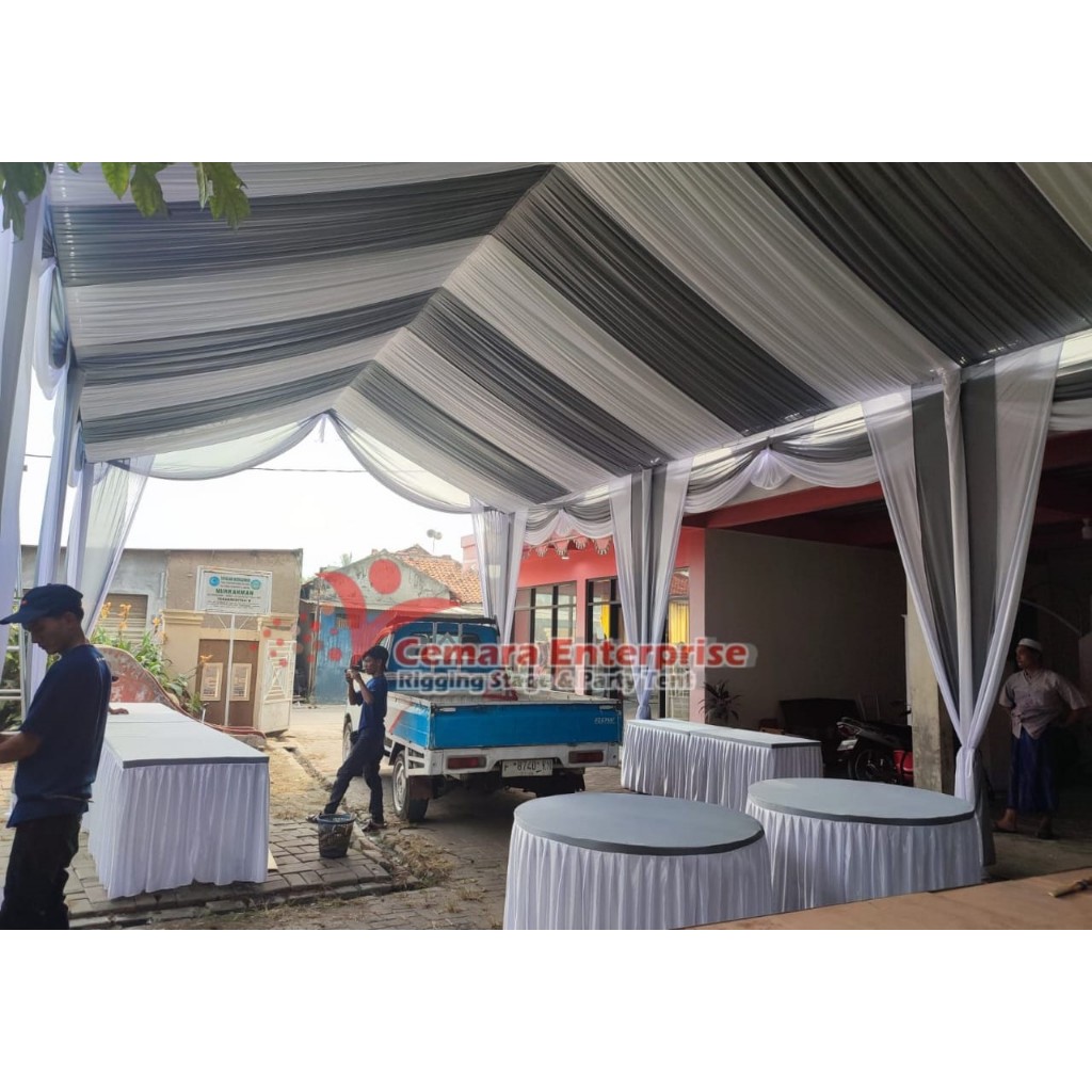 Jual tenda terop / tenda pesta ukuran 6m x 12m paket lengkap