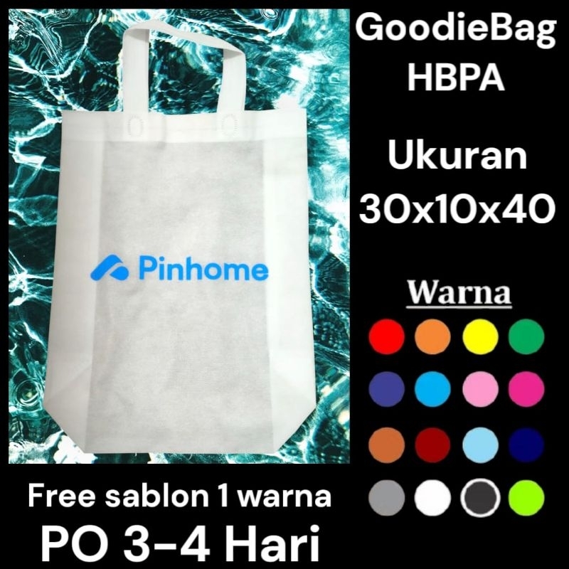 

GoodieBag Spundbond HBPA 75gsm Ukuran 30x10x40