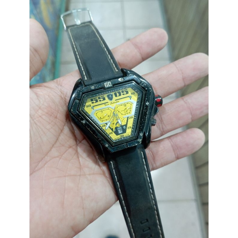 jam tangan pria ferarri otomatis chronograph stenlis steel sporty