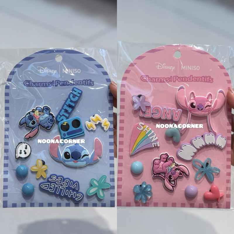 Miniso x Disney ‼️ Aksesoris Sandal Clogs Chain Charms / Jibbitz Pendants Sandal Disney Lilo Stitch 