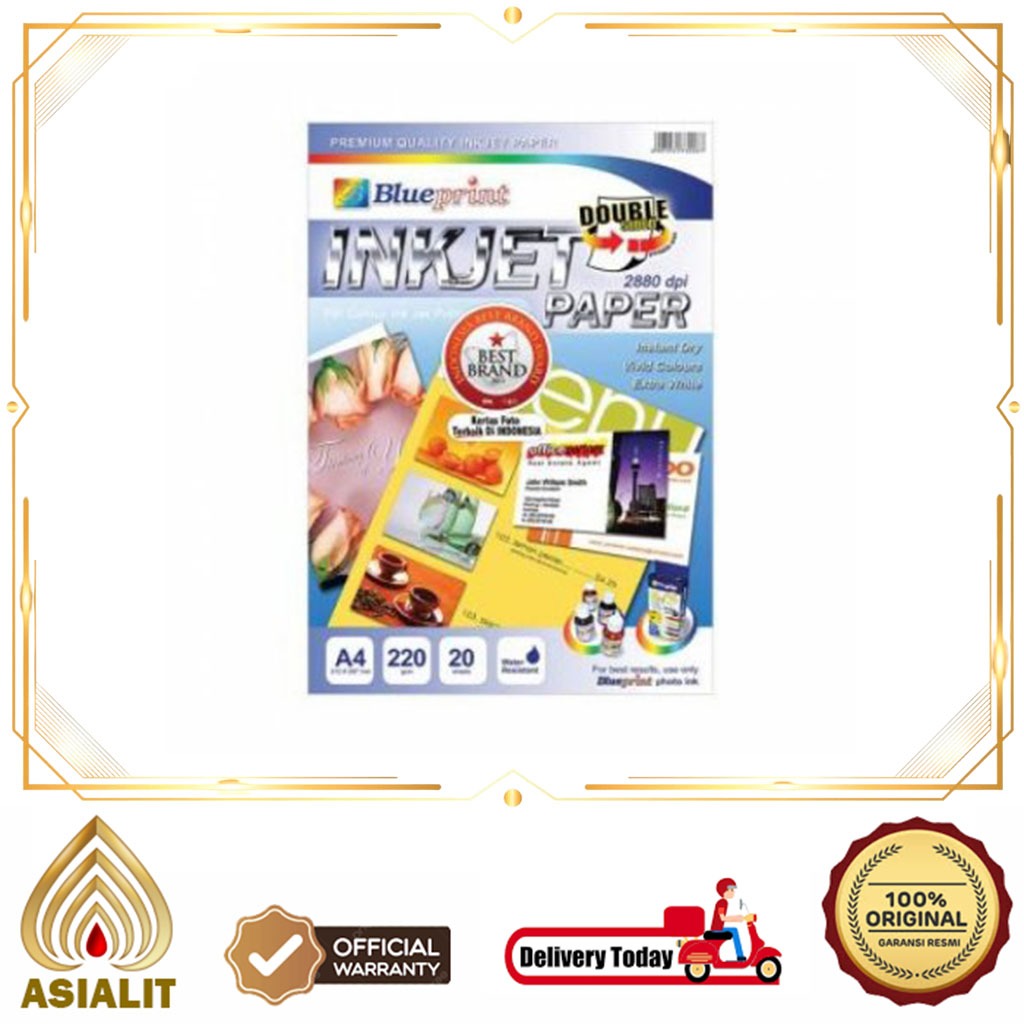 

Kertas BluePrint Inkjet 220 Gram 20 Lembar A4 Inkjet Paper Rose Double Side