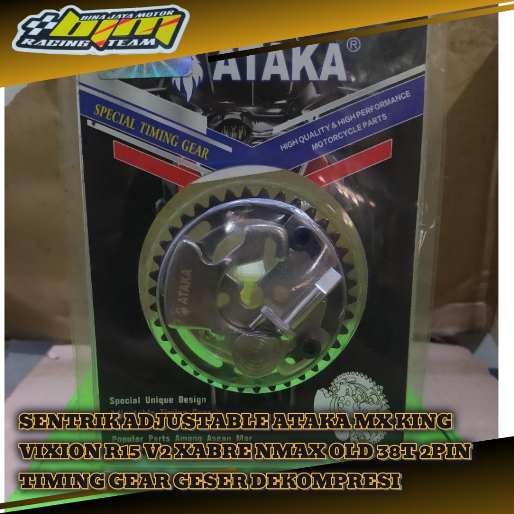 SENTRIK ADJUSTABLE ATAKA MX KING VIXION R15 V2 XABRE NMAX OLD 38T 2PIN TIMING GEAR GESER DEKOMPRESI