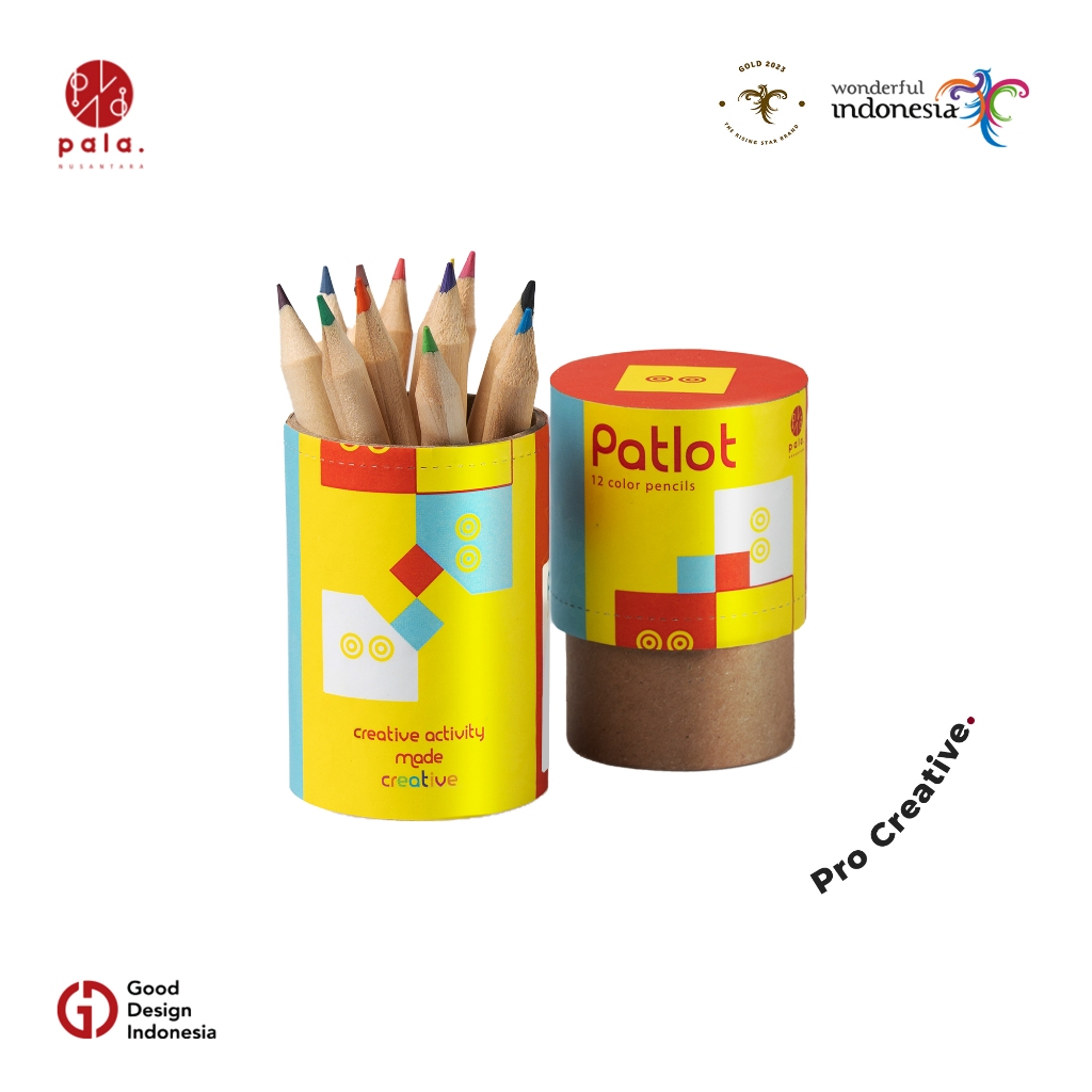 

PALA Nusantara Patlot Pro Creative Pencil Color Pensil Warna 12 Warna Kemasan Tabung